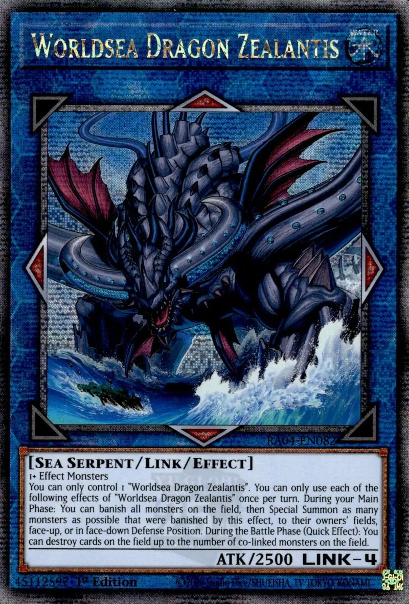 Worldsea Dragon Zealantis [Ra04-En082] Quarter Century Secret Rare 1