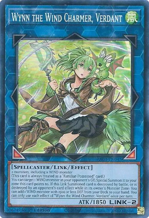 Wynn The Wind Charmer, Verdant [Ra03-En045] Super Rare 1