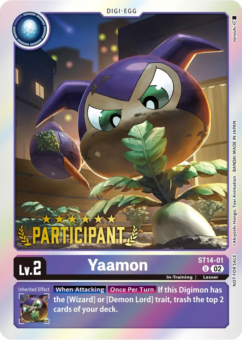Yaamon [St14-01] (Digimon 3-On-3 November 2023 Participation) [Starter Deck: Beelzemon Advanced Deck Set] 1