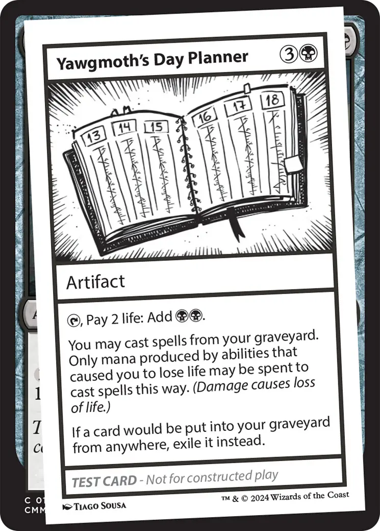 Yawgmoth's Day Planner [Mystery Booster 2 Playtest Cards] 1