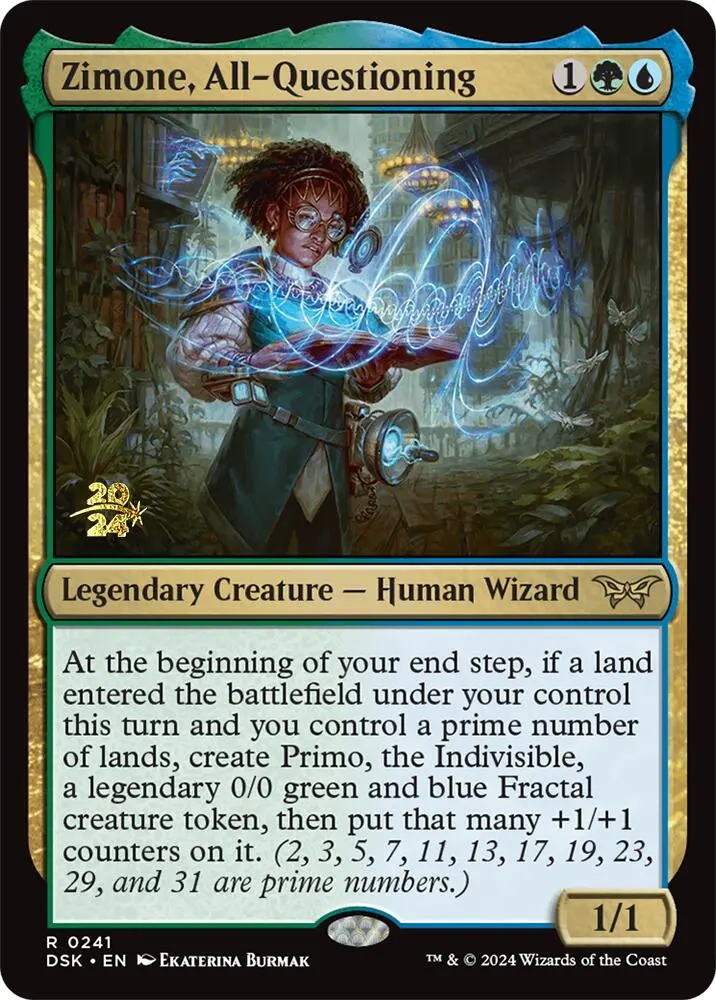 Zimone, All-Questioning [Duskmourn: House Of Horror Prerelease Promos] 1
