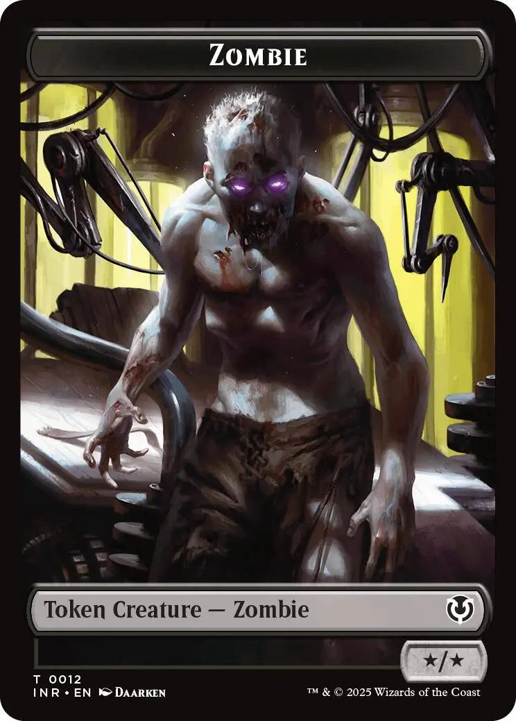 Zombie (0011) // Zombie (0012) Double-Sided Token [Innistrad Remastered Tokens] 1