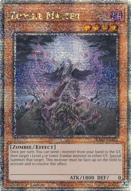 Zombie Master (Quarter Century Secret Rare) [Ra03-En185] Quarter Century Secret Rare 1