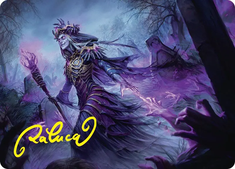 Zul Ashur, Lich Lord Art Card (10/54) (Gold-Stamped Signature) [Foundations Art Series] 1