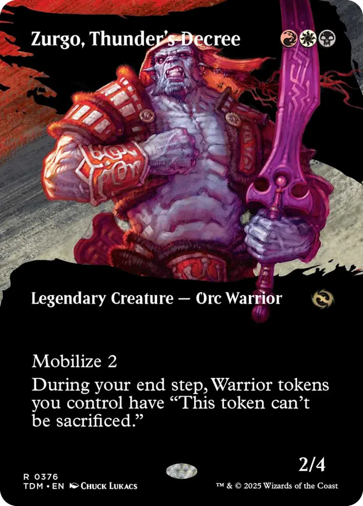 Zurgo, Thunder's Decree (Borderless) [Tarkir: Dragonstorm] 1