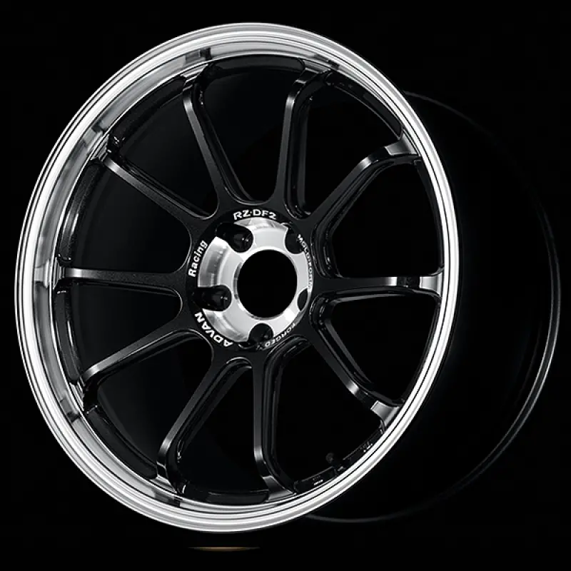 Advan Rz-Df2 Forged Alloy Wheel: 20×9.5", +33Mm Offset, 5×114.3 Bolt Pattern, 73Mm Bore – Diamond-Cut Face With Racing Titanium Black Finish 1