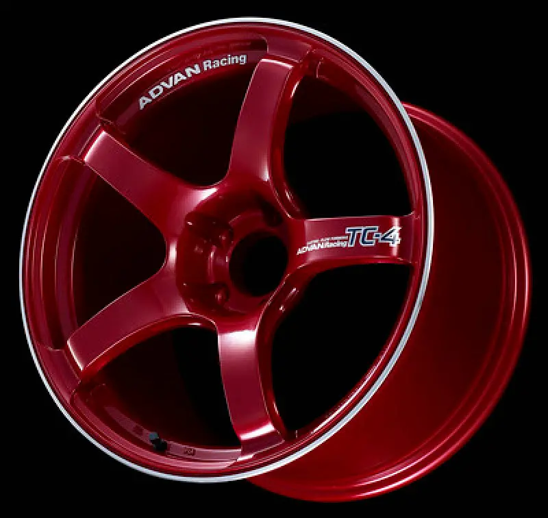 Advan Tc4 16X7.0 Racing Wheel – Candy Red Finish, +42 Offset, 4X100 Bolt Pattern 1
