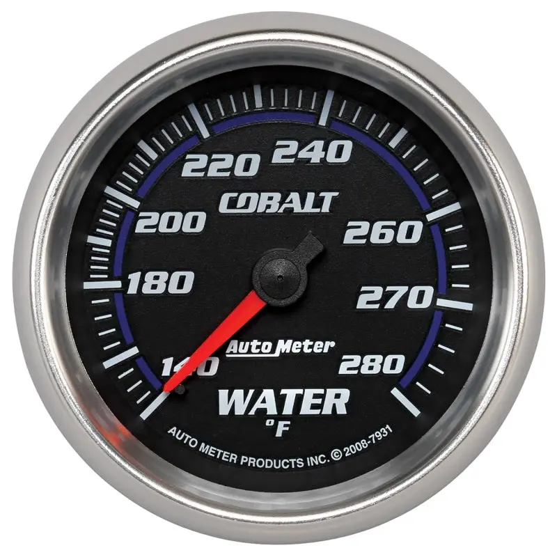 Autometer Cobalt Water Temperature Gauge – 66.7Mm, 140–280°F Range 1