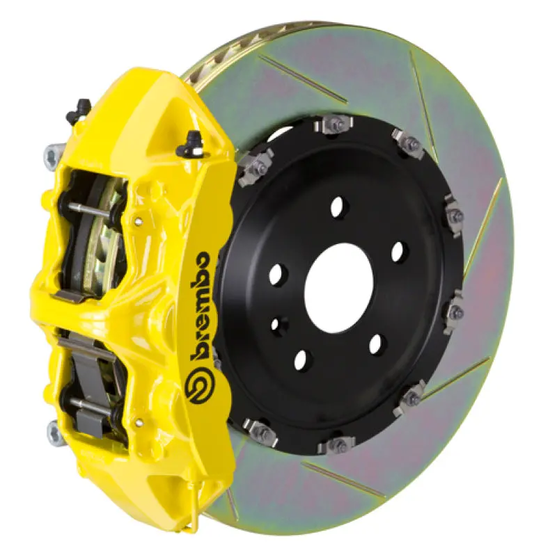 Brembo 17-20 Rs3 Sedan Front Gt Bbk 6 Piston Cast 380X34 2Pc Rotor Slotted Type-1- Yellow 1