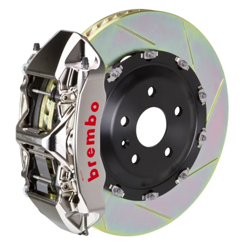 Brembo 22+ Golf R/22+ S3 Front Gtr Bbk 6 Piston Billet 380X34 2Pc Rotor Slotted Type1 - Nickel 1