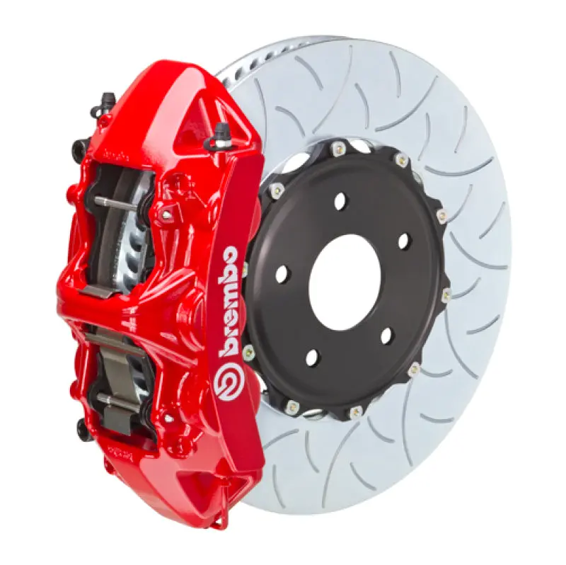 Brembo Front Big Brake Kit For Corvette Z51 (2005–2009) & Xlr-V (2006–2009) – 6-Piston Calipers, 350×34Mm Two-Piece Slotted Rotors (Type 3 Red) 1