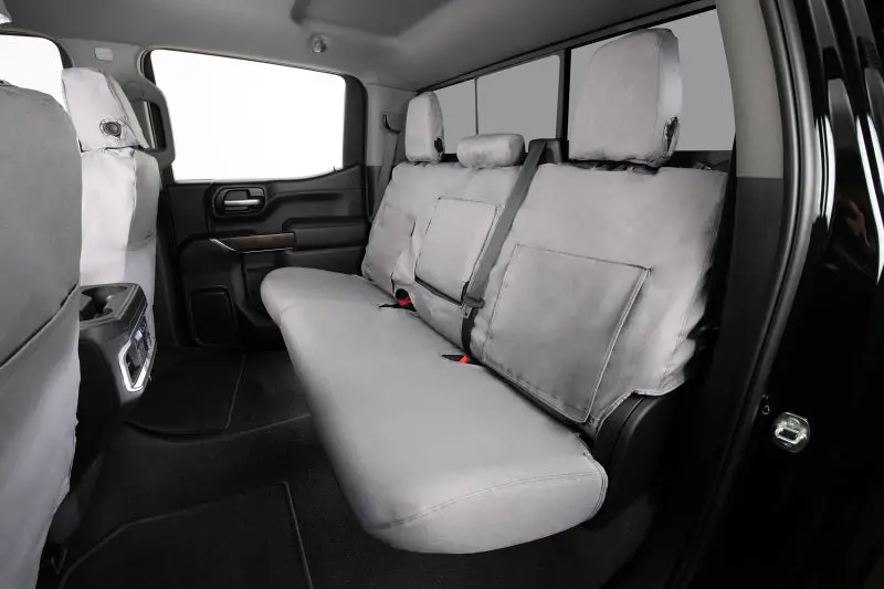 Covercraft Seatsaver Custom Front Row Seat Covers For 2009–2016 Ford Expedition – Polycotton Blend, Gray Color 1