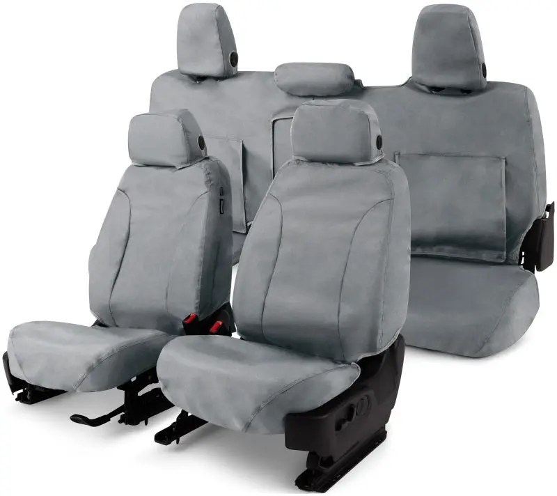 Covercraft Waterproof Polyester Seat Covers For 2021–2024 Ford Bronco – Second Row, Custom Fit, Grey 1