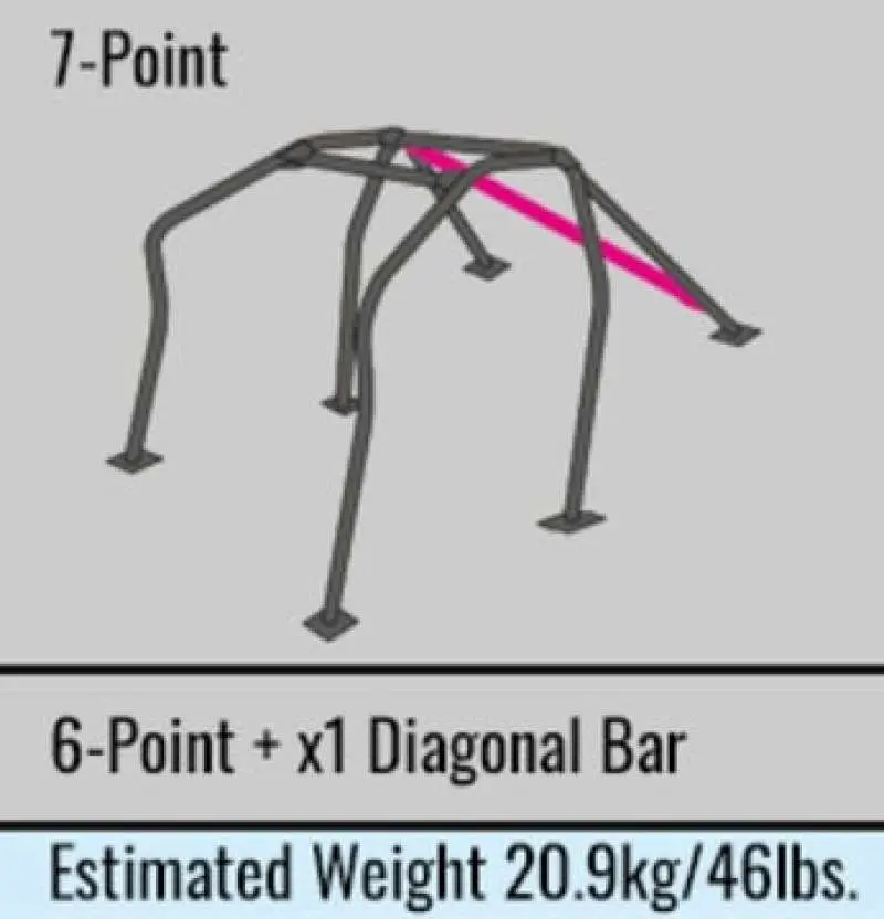 Cusco 7-Point Chromoly Dash-Mount Roll Cage – 2-Seat, Gda/Gdb Chassis 1