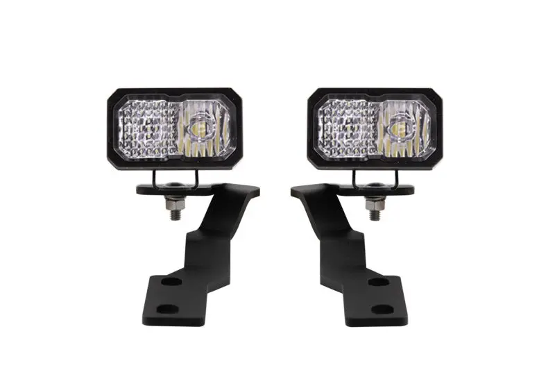 Diode Dynamics Stage Series 2-Inch Led Ditch Light Kit For 2016–2021 Toyota Tacoma – Pro White Combo, Includes Mounting Hardware 1