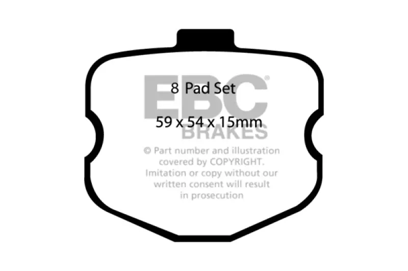 Ebc Bluestuff Front Brake Pads For 2010–2013 Chevrolet Corvette C6 Grand Sport (6.2L) 1