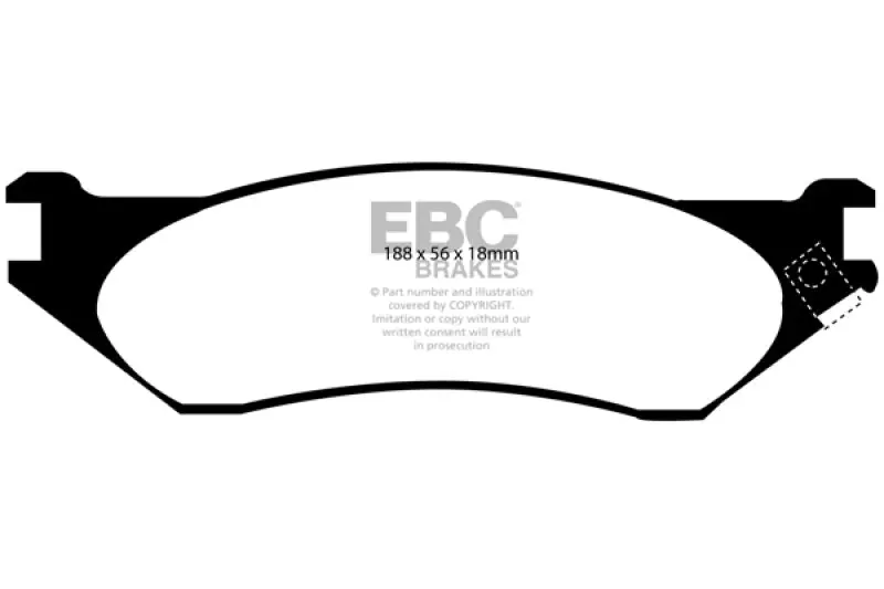 Ebc Extra Duty Front Brake Pads For 2004–2006 Dodge Durango (3.7L) 1