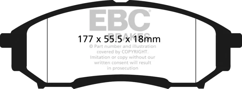 Ebc Extra Duty Rear Brake Pads For 2005–2007 Ford F-250 Super Duty (2Wd, 5.4L V8) 1