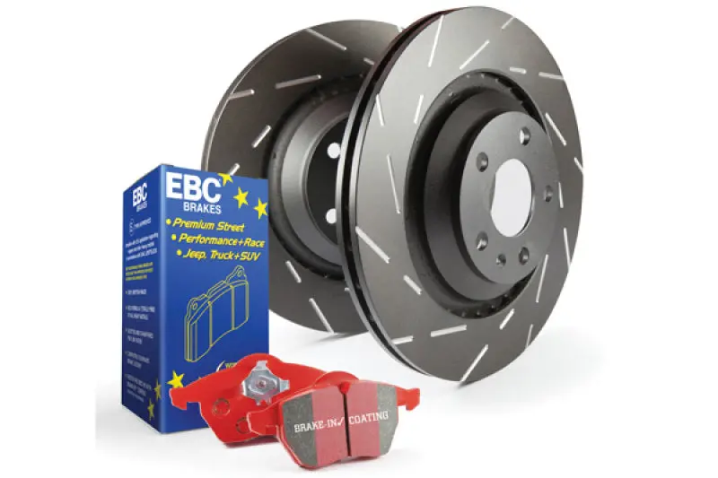 Ebc Redstuff High-Temperature Brake Kit – S4 Series Pads With Usr Slotted Rotors 1