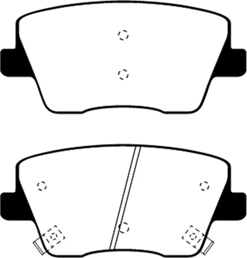 Ebc Redstuff Rear Brake Pads For 2019–2023 Hyundai Veloster N (2Nd Gen, 2.0L Turbo) 1