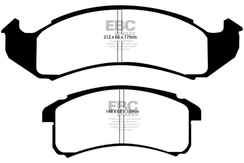 Ebc Yellowstuff Performance Brake Pads – Front Set For 1994–1999 Buick Lesabre Fwd 3.8L 1