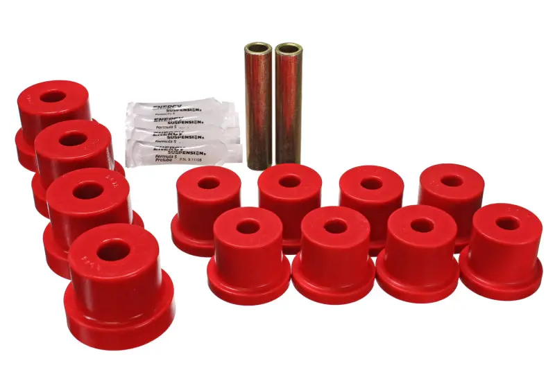 Energy Suspension 67-69 Chevrolet Corvette Red Rear Leaf Spring Bushing Set 1