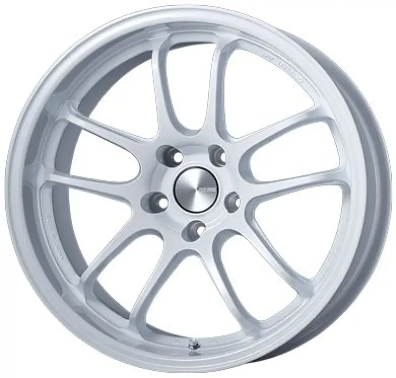 Enkei Pf01Evo Pearl White Alloy Wheel – 18X9 Inches, 5X114.3, 35Mm Offset, 75Mm Bore 1