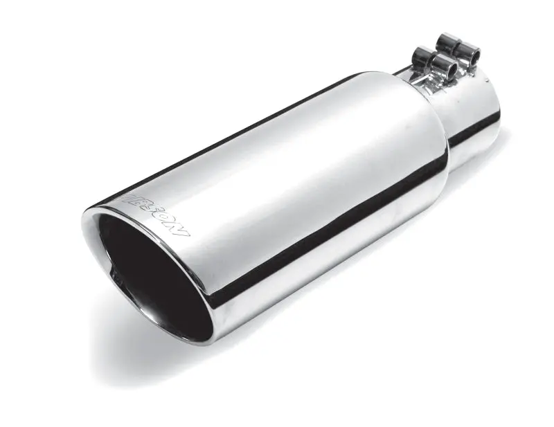 Gibson Stainless Steel Dual-Wall Exhaust Tip – 4" Od, 2.5" Inlet, 8" Length, Angle-Cut 1
