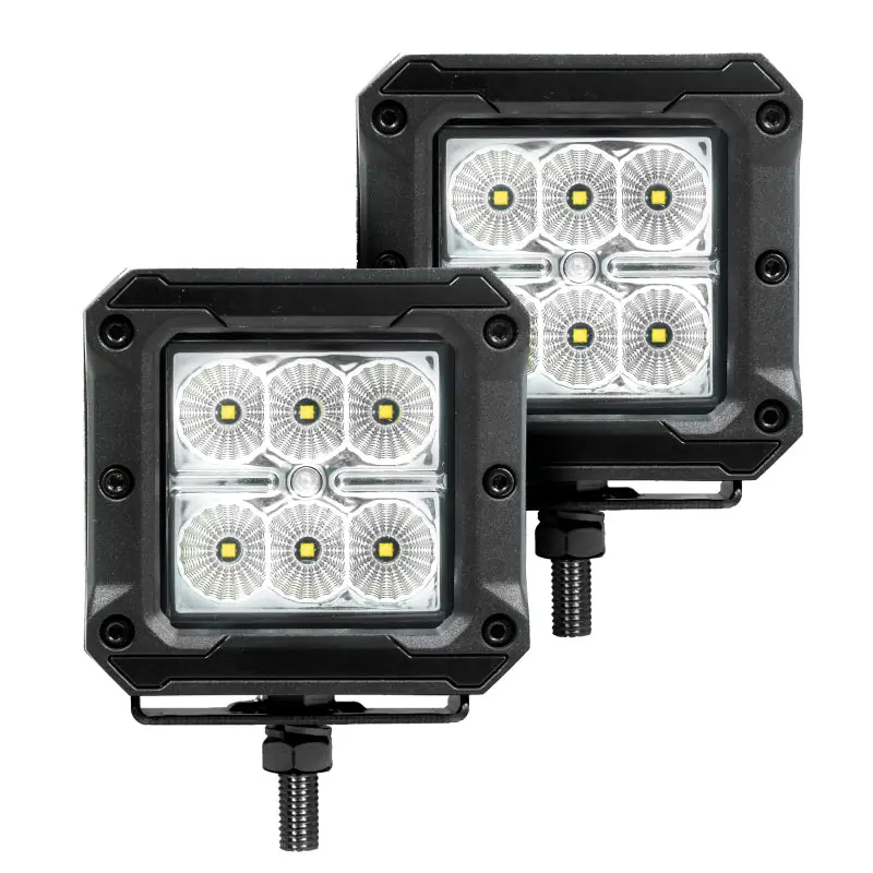 Go Rhino Xplor Bright Series 3X3 Led Cube Flood Light Kit – Surface Or Threaded Stud Mount, Black (Pair) 1