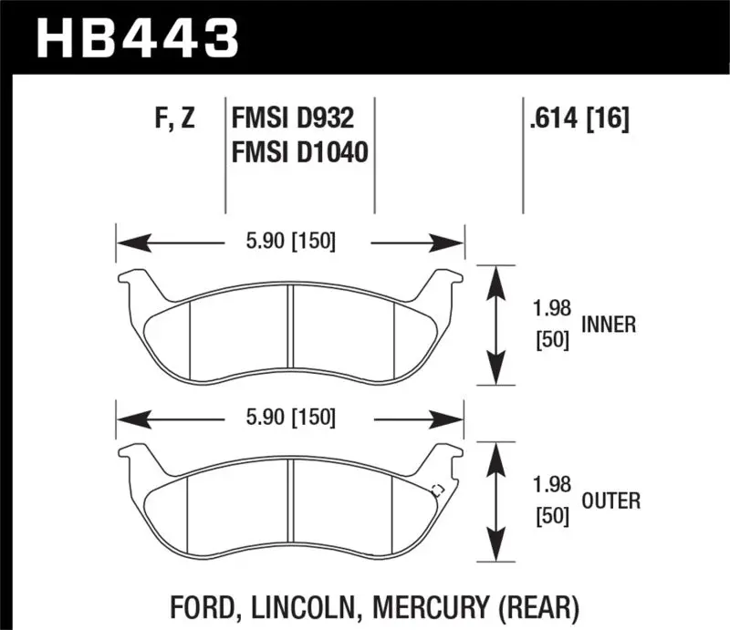 Hawk Hps High-Performance Street Brake Pads – All-Vehicle Application 1
