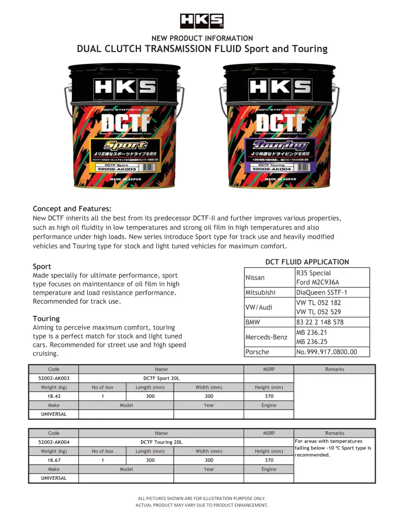 Hks Dual Clutch Transmission Fluid Sport – High-Performance Synthetic Dct Oil (20-Liter Drum) 1
