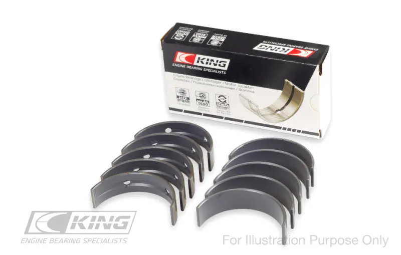 King 07-09 Mazdaspeed 3 L3-Vdt Mzr Disi (T) Duratec High Performance Main Bearing Set - Size (Std) 1