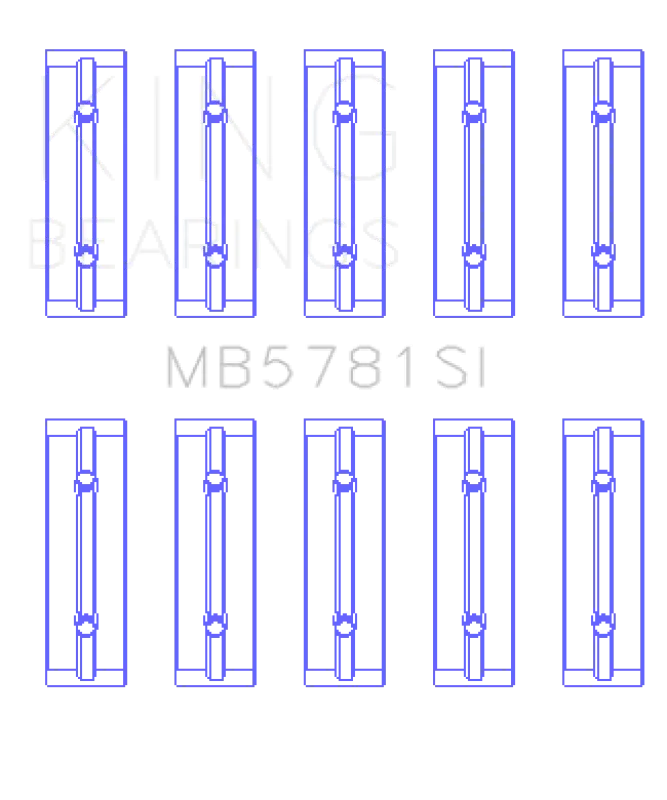 King Engine Bearings Nissan Mr18De/Mr20De Renault M4R 700/01/04 (Size +0.50Mm) Main Bearing Set 1