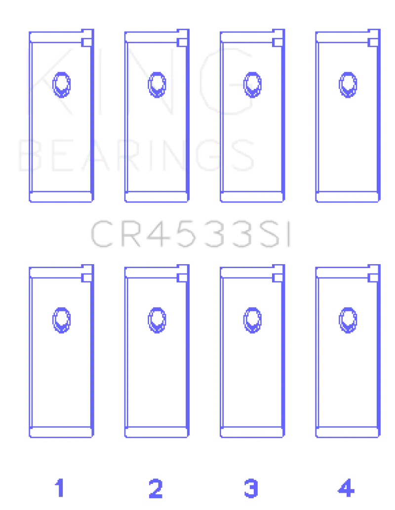 King Nissan Qr25De Dohc 16 Valves (Size +0.25) Rod Bearing Set 1