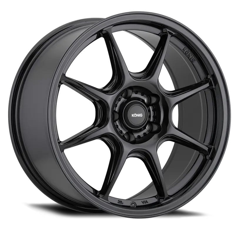 Konig Lockout Gloss Black Alloy Wheel – 16X7.5 Inches, 5X114.3 Bolt Pattern, 40Mm Offset 1