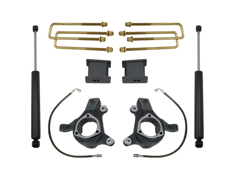 Maxtrac 07-16 Gm C1500 2Wd W/Cast Steel Susp. 3In/1In Spindle Lift Kit W/Maxtrac Shocks 1