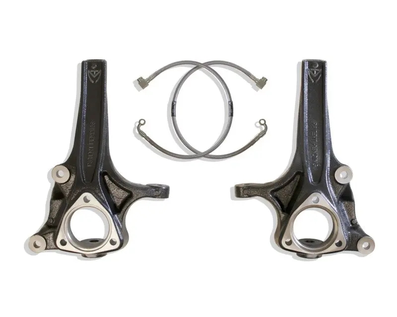 Maxtrac 4-Inch Front Lift Spindle Kit For 2019–Present Ram 1500 2Wd – Includes Dot-Compliant Extended Brake Lines 1