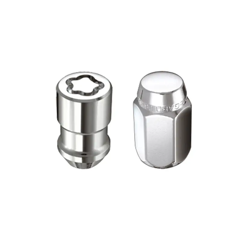 Mcgard Chrome Wheel Lock Kit – 4-Lug Hex Design With Cone Seat Nuts (M12×1.5, 13/16″ Hex, 1.5″ Length) 1