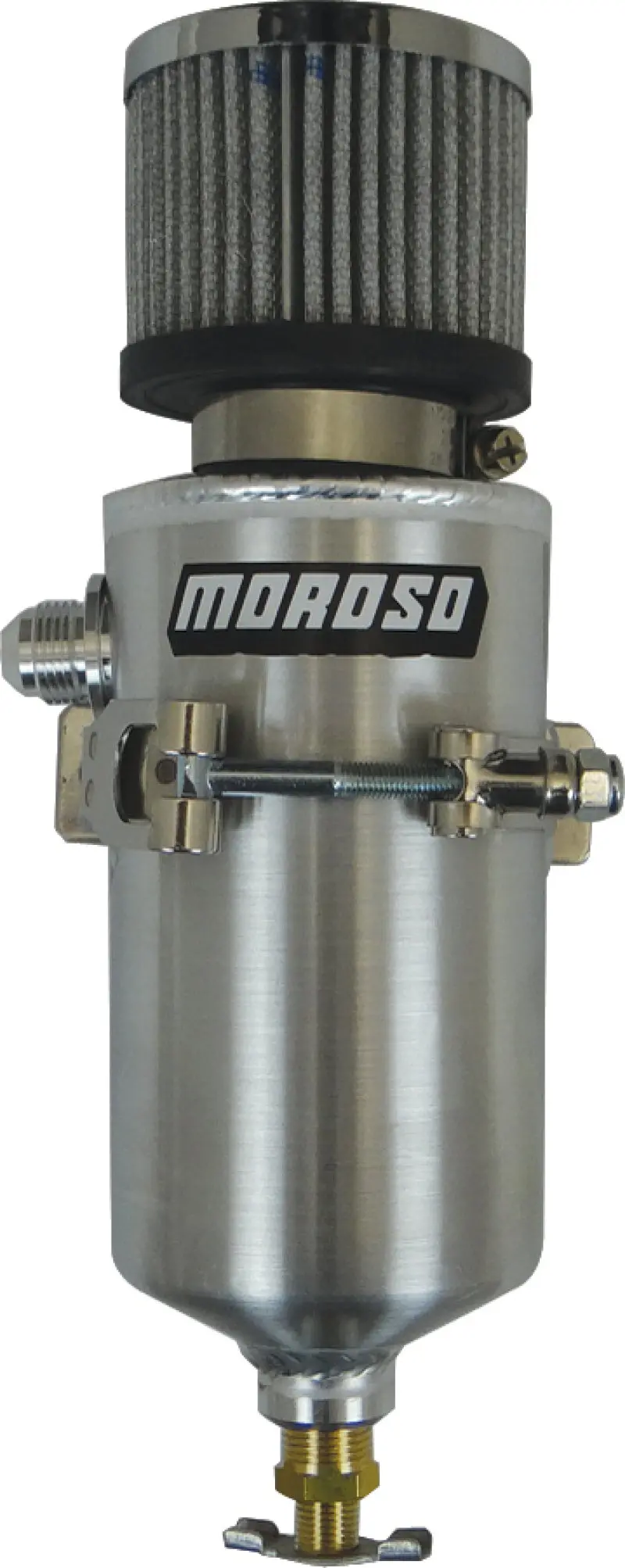 Moroso Aluminum Catch Can And Breather Tank With -8 An Male Fitting 1