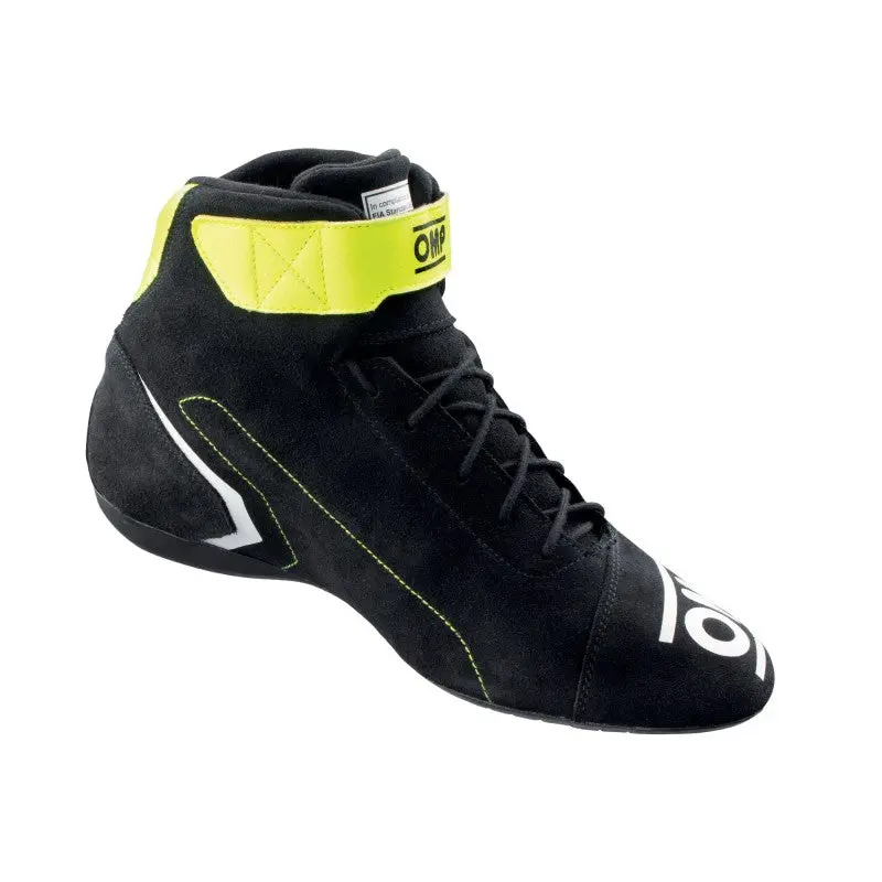 Omp First Racing Shoes – Anthracite & Fluorescent Yellow, Size 48, Fia 8856-2018 Certified 1