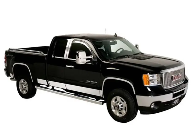 Putco Stainless Steel Rocker Panel Trim – 8-Piece Set For 2015–2019 Chevrolet Silverado Hd Double Cab Dually 1