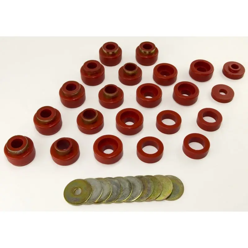 Rugged Ridge Red Body Mount Kit For 1987–1995 Jeep Wrangler Yj – 22-Piece Set 1