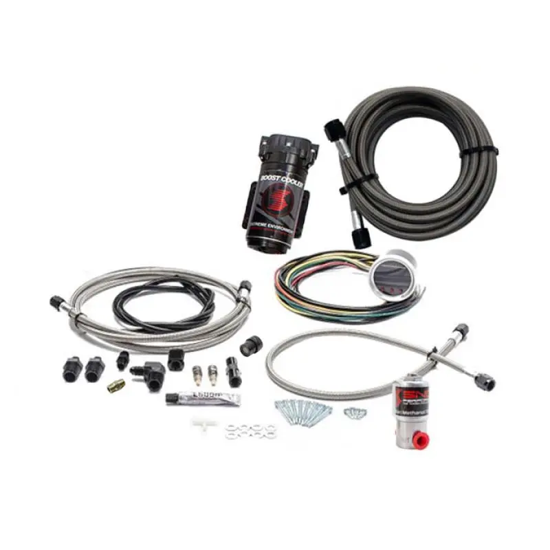 Snow Performance Boost Cooler Water/Methanol Injection System – 2.5-Gallon Capacity, Stainless Steel Lines & 4An Fittings (Tank Not Included) 1