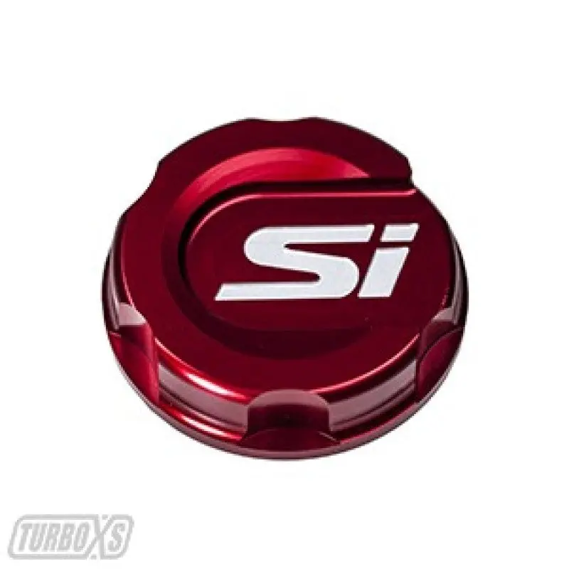 Turbo Xs Red Anodized Oil Cap For 2016+ Honda Civic 1