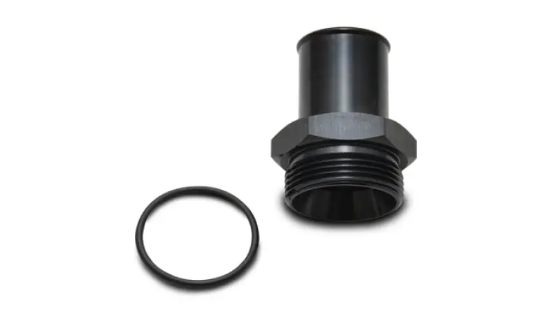 Vibrant 1.25" Hose Barb To 16 Orb Male Fitting With O-Ring – Black Anodized Aluminum 1