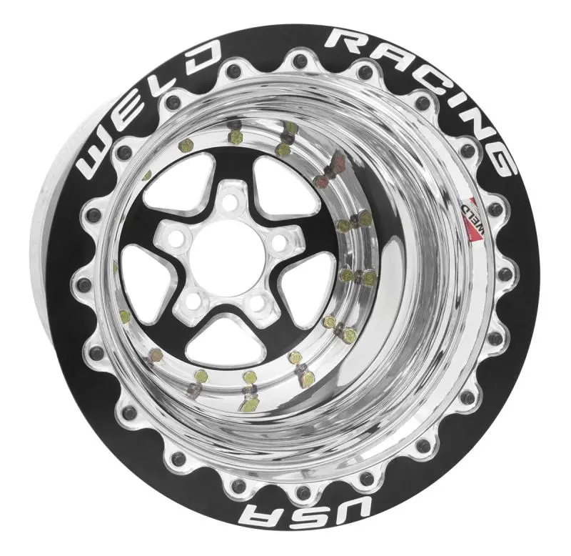 Weld Alumastar 2.0 Beadlock Wheel: 15X12", 5X4.75", 5" Backspace, Black Finish 1