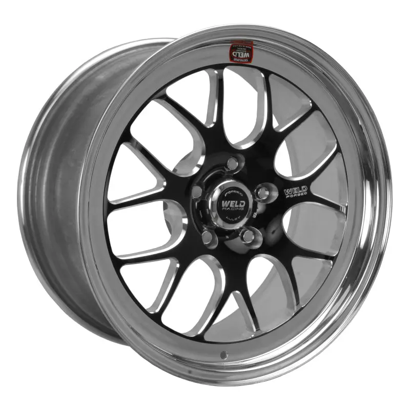 Weld S77 18X11 Black Alloy Wheel – 5X4.75 Bolt Pattern, 6.1In Backspace, High-Pad Non-Beadlock Design 1