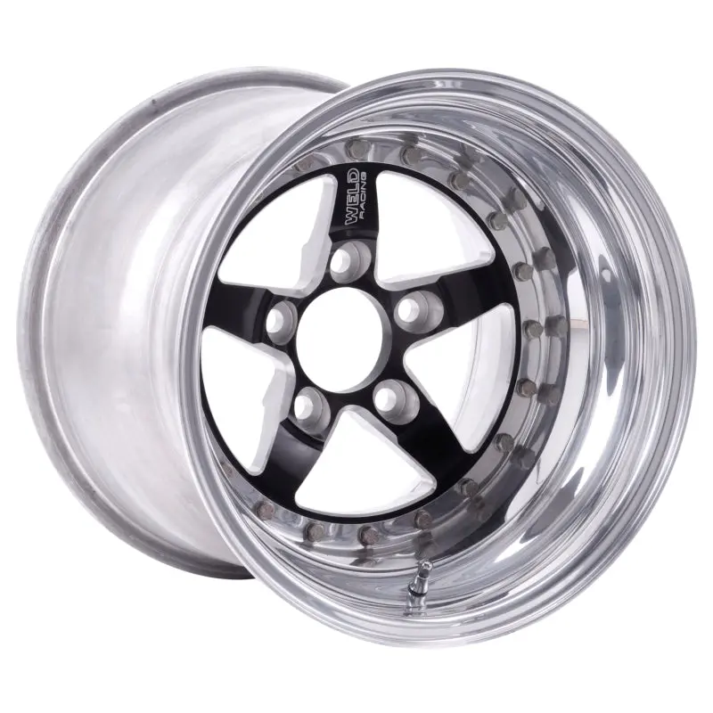 Weld Weldstar 15X10 Inch Black Wheel – 5X4.5 Bolt Pattern, 5.5-Inch Backspace, Non-Beadlock Design 1
