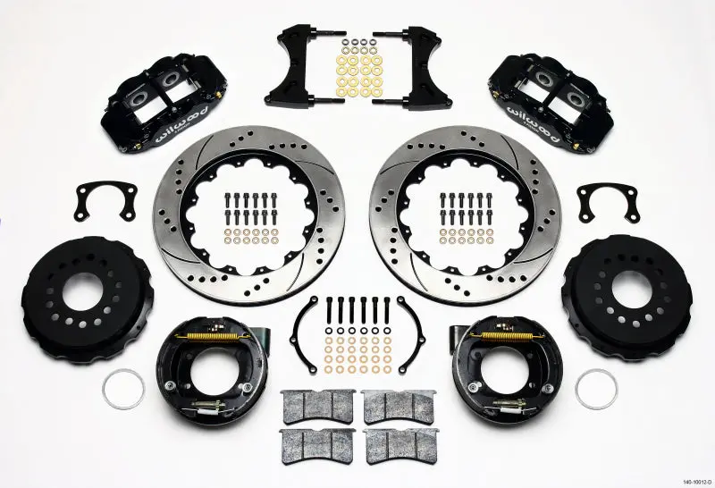 Wilwood Superlite 4R Rear Parking Brake Kit – 14-Inch Drilled Rotors For Big Ford Axles, 2.5-Inch Offset 1